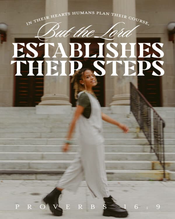In their hearts humans plan their course, but the Lord establishes their steps. - Proverbs 16:9