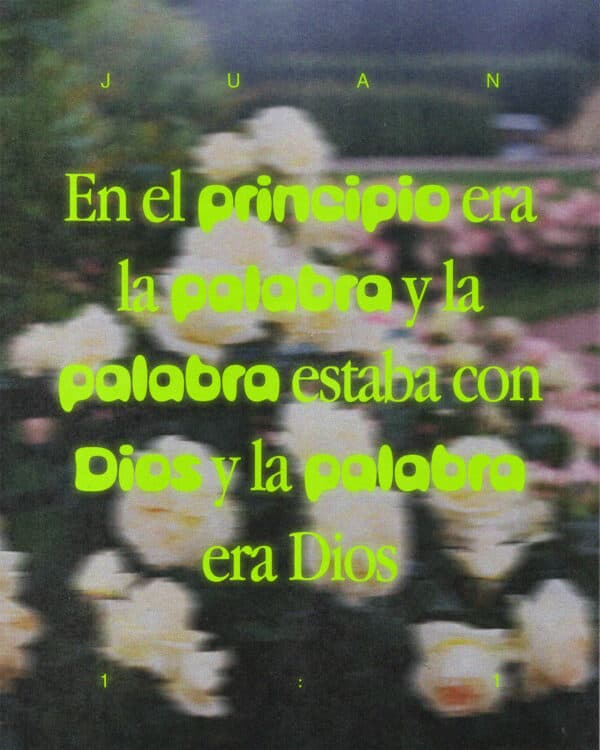 En el principio era la palabra y la palabra estaba con Dios y la palabra era Dios. - Juan 1:1