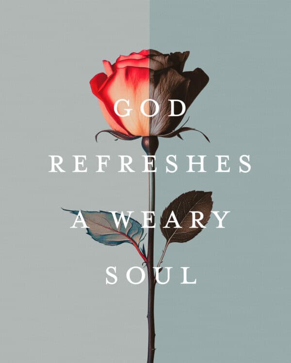 God refreshes a weary soul