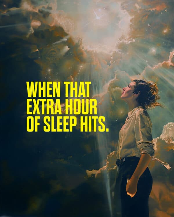 When that extra hour of sleep hits.