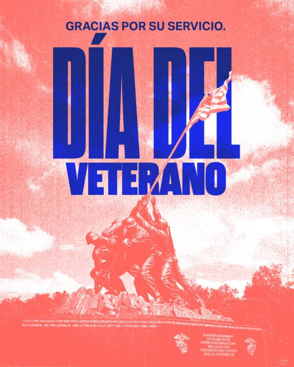 Gracias por Su servicio. Día del veterano