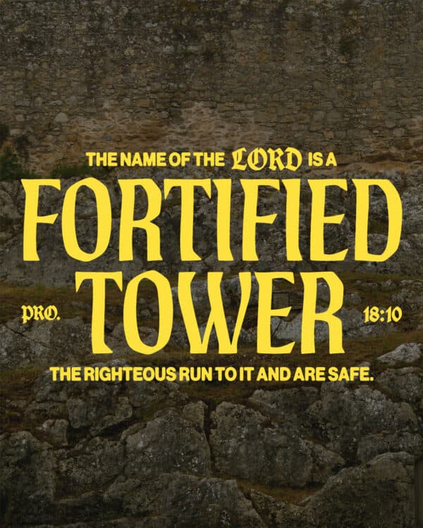 The name of the Lord is a fortified tower; the righteous run to it and are safe. - Proverbs 18:10