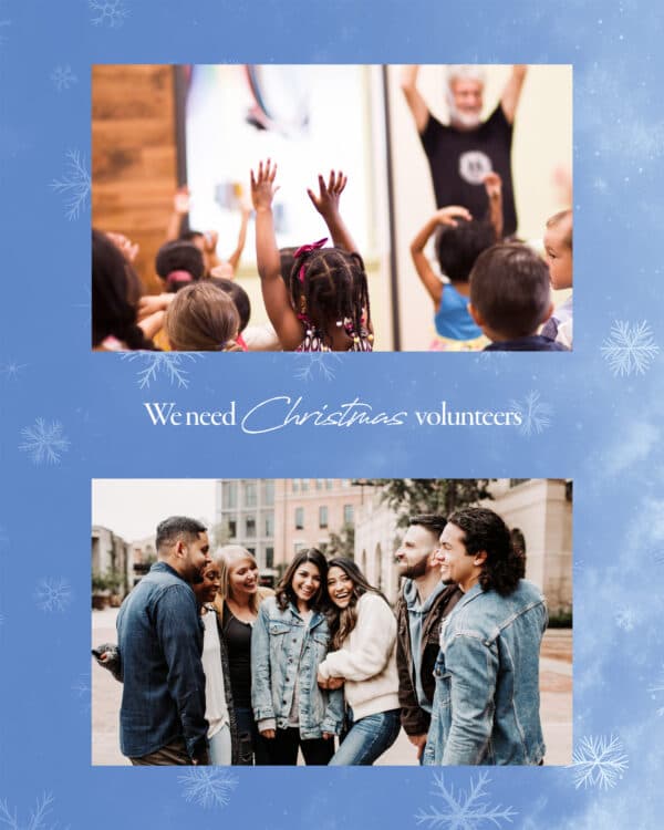 We need Christmas volunteers