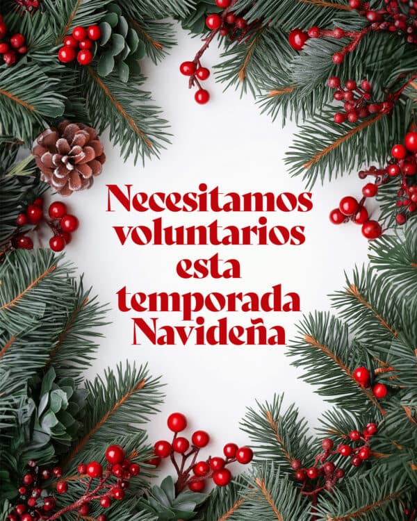 Necesitamos voluntarios esta temporada Navideña