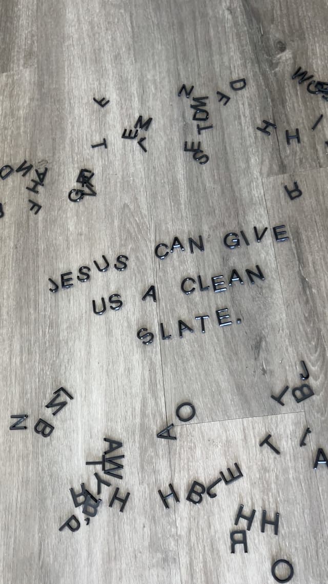 Jesus can give us a clean slate.