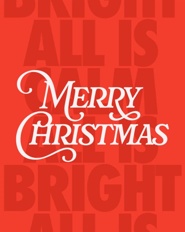Merry Christmas - All is calm