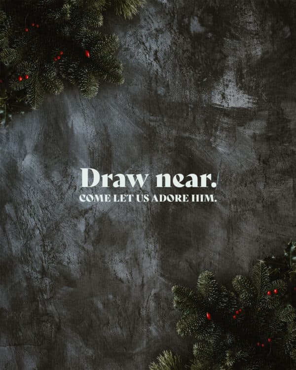 Draw near. Come let us adore Him.