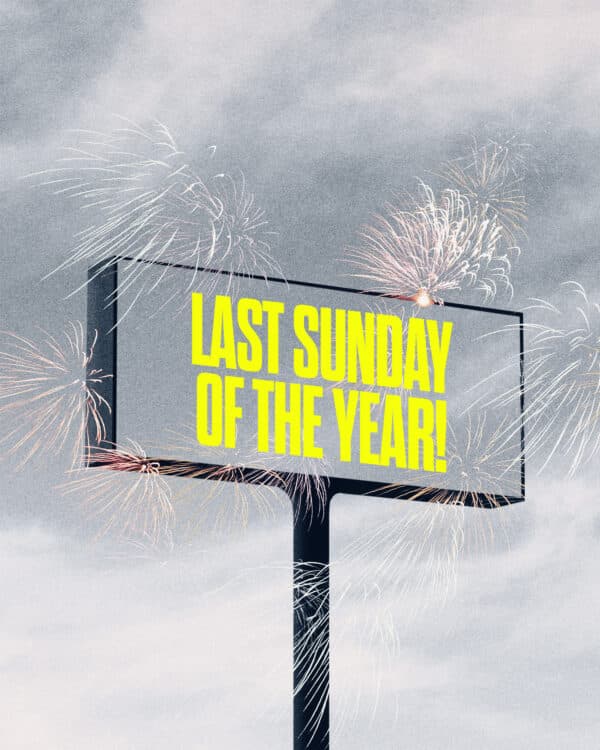Last Sunday of the year!