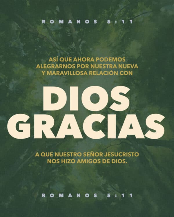 Así que ahora podemos alegrarnos por nuestra nueva y maravillosa relación con Dios gracias a que nuestro Señor Jesucristo nos hizo amigos de Dios. - Romanos 5:11