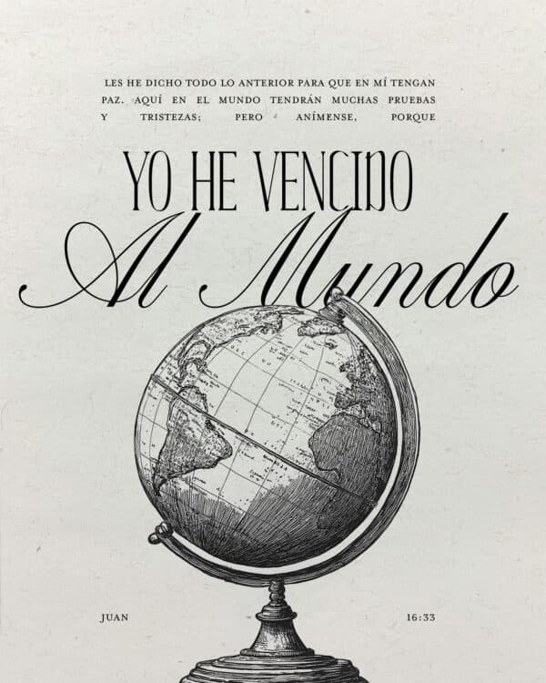 Les he dicho todo lo anterior para que en mí tengan paz. Aquí en el mundo tendrán muchas pruebas y tristezas; pero anímense, porque yo he vencido al mundo. - Juan 16:33