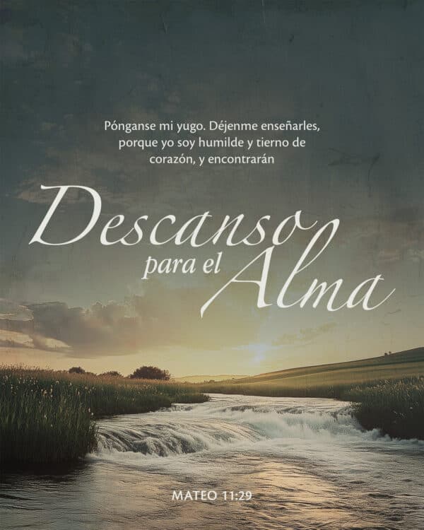 Pónganse mi yugo. Déjenme enseñarles, porque yo soy humilde y tierno de corazón, y encontrarán descanso para el alma. - Mateo 11:29