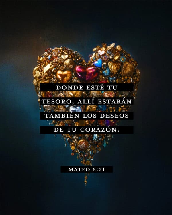 Donde esté tu tesoro, allí estarán también los deseos de tu corazón. - Mateo 6:21