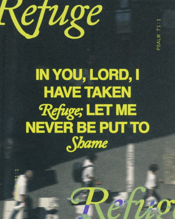 In you, Lord, I have taken refuge; let me never be put to shame. - Psalm 71:1