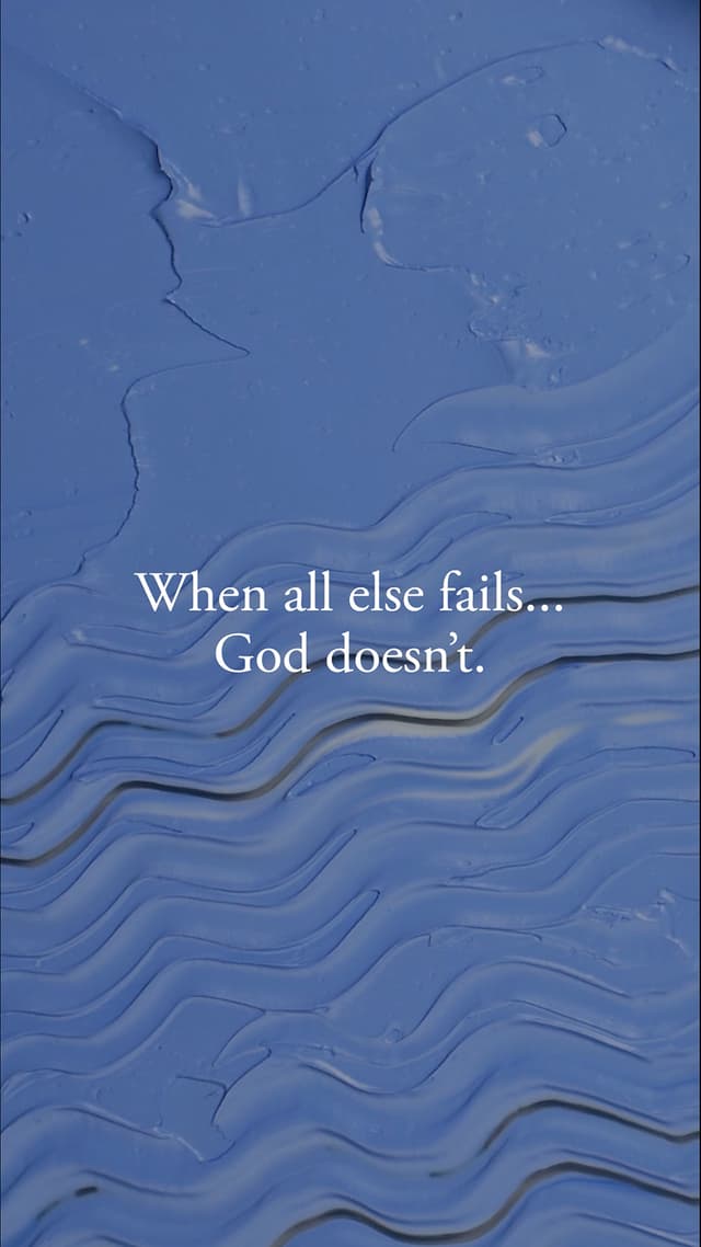 When all else fails... God doesn't.