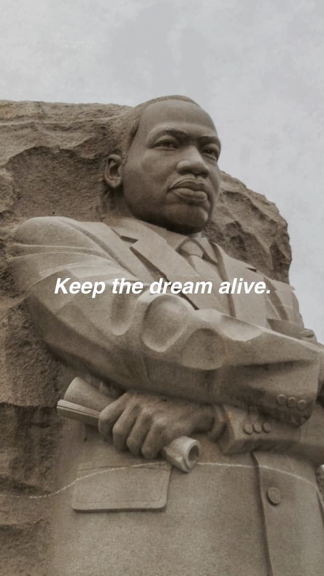 Keep the dream alive. Happy MLK Day.