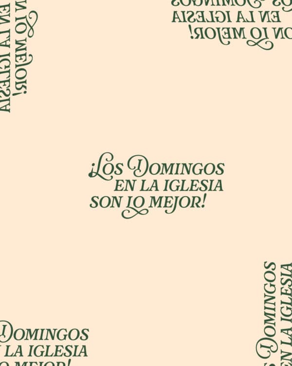 ¡Los domingos en la iglesia son lo mejor!