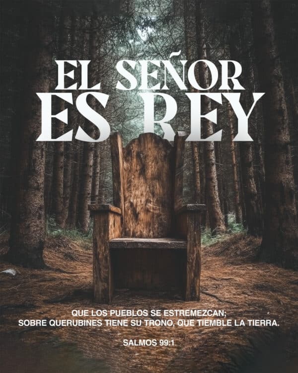 El Señor es rey, que los pueblos se estremezcan; sobre querubines tiene su trono, que tiemble la tierra. - Salmos 99:1