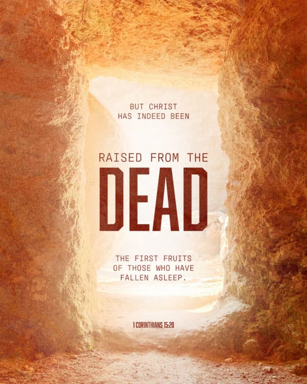 But Christ has indeed been raised from the dead, the first fruits of those who have fallen asleep. - 1 Corinthians 15:20