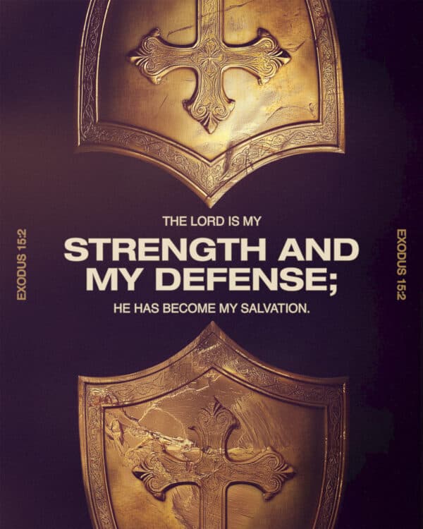 The Lord is my strength and my defense; he has become my salvation. - Exodus 15:2