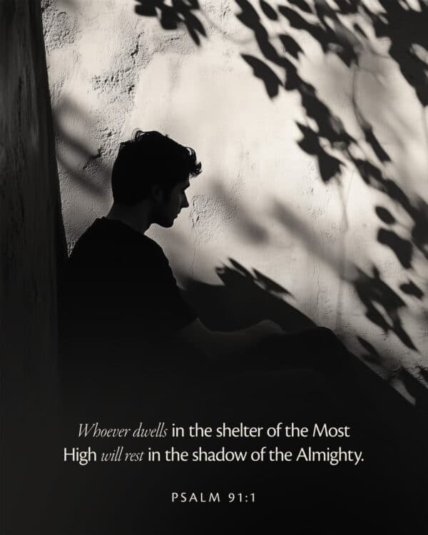 Whoever dwells in the shelter of the Most High will rest in the shadow of the Almighty. - Psalm 91:1