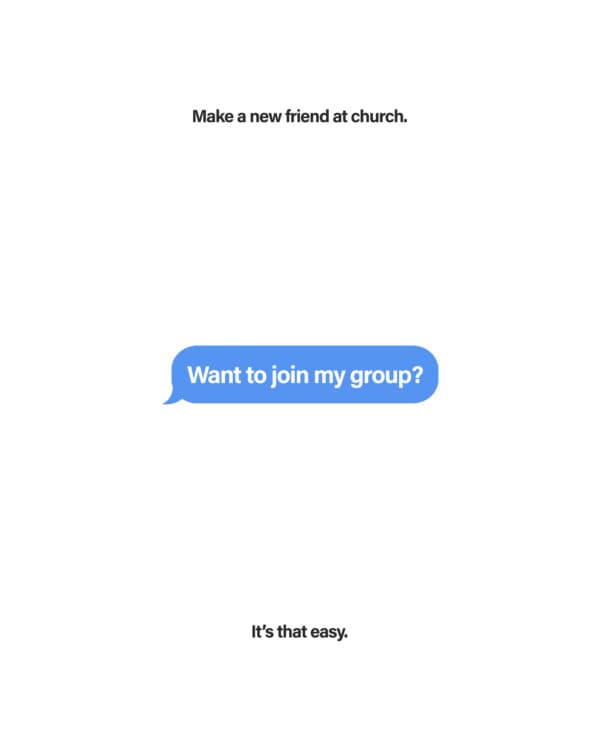 Make a new friend at church