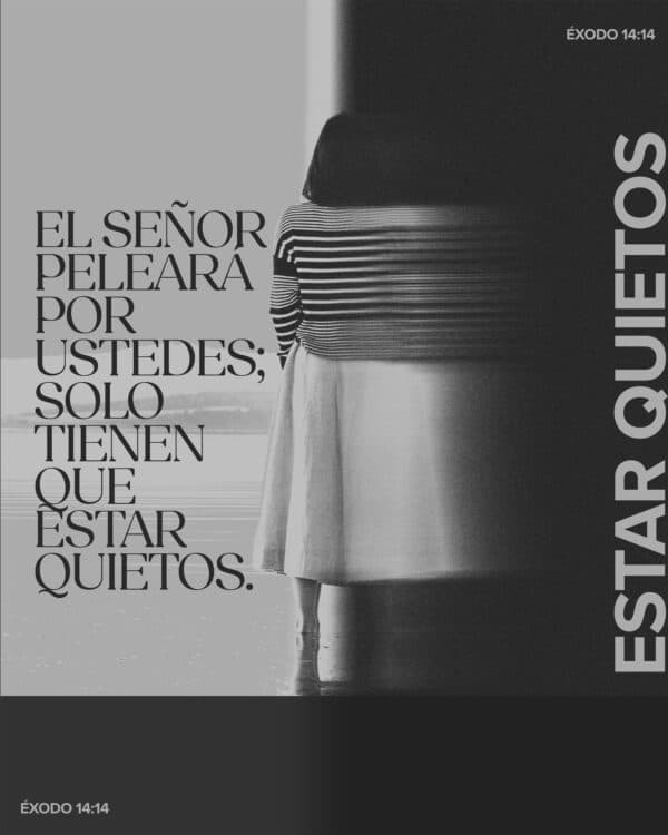 El Señor peleará por ustedes; solo tienen que estar quietos. - Éxodo 14:14