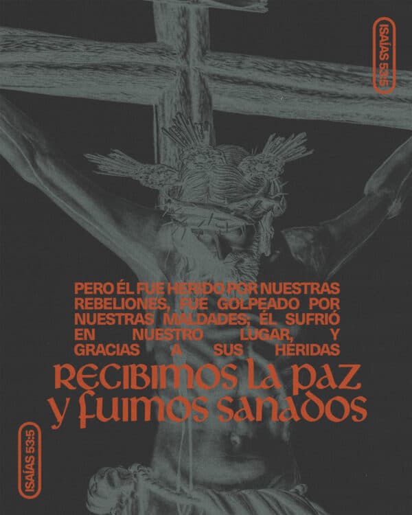 Pero Él fue herido por nuestras rebeliones, fue golpeado por nuestras maldades; él sufrió en nuestro lugar, y gracias a sus heridas recibimos la paz y fuimos sanados. - Isaías 53:5