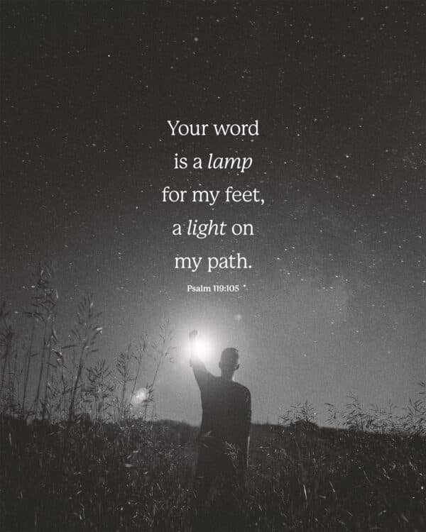 Your word is a lamp for my feet, a light on my path. - Psalm 119:105