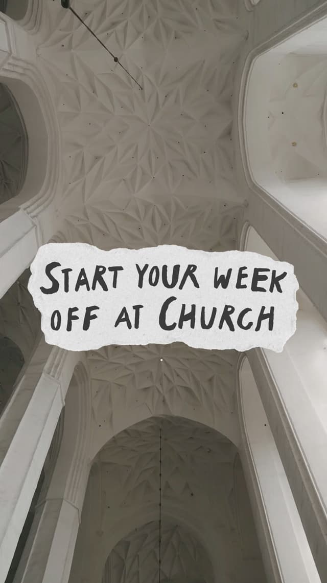 Start your week off at church