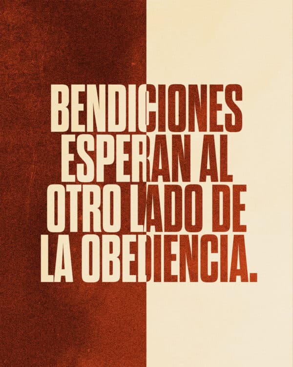 Bendiciones esperan al otro lado de la obediencia.