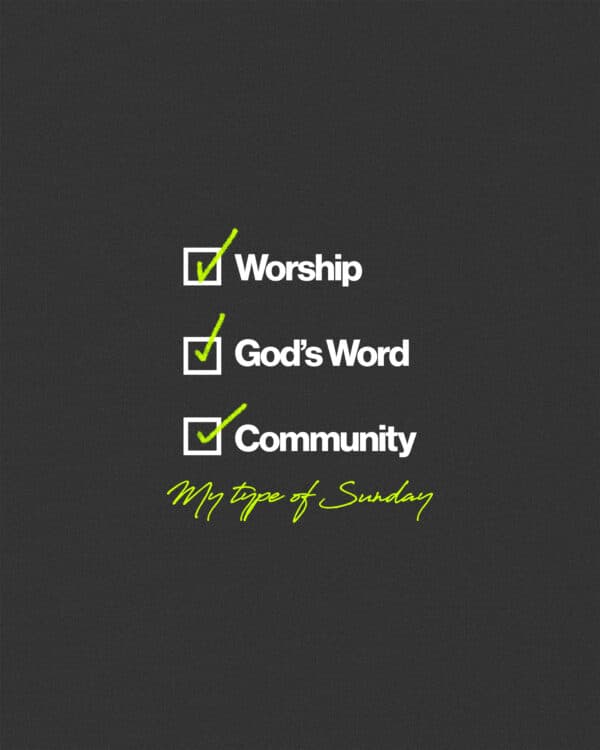 ✅ Worship ✅ God’s Word ✅ Community - My type of Sunday