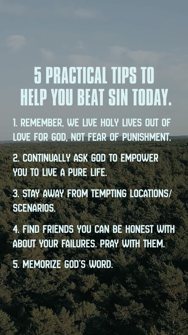 5 practical tips to help you beat sin today.