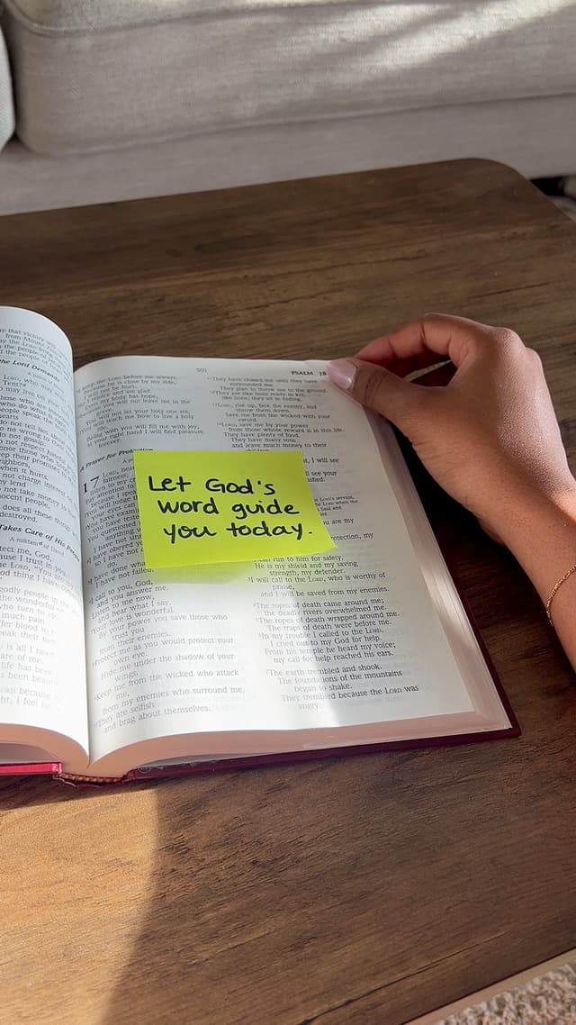 Let God’s Word guide you today.