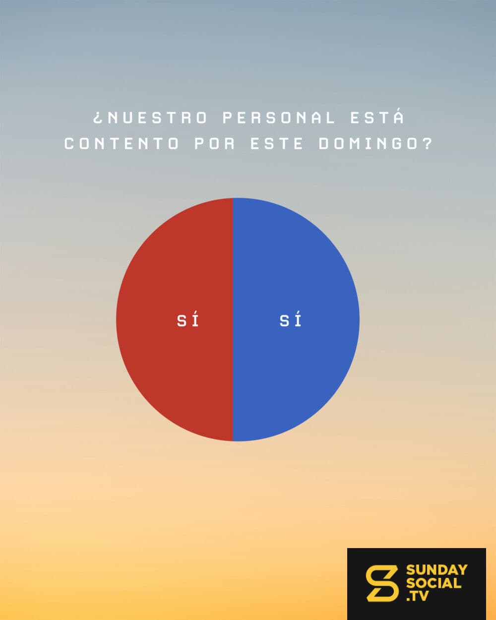 ¿Nuestro personal está contento por este domingo? Sí