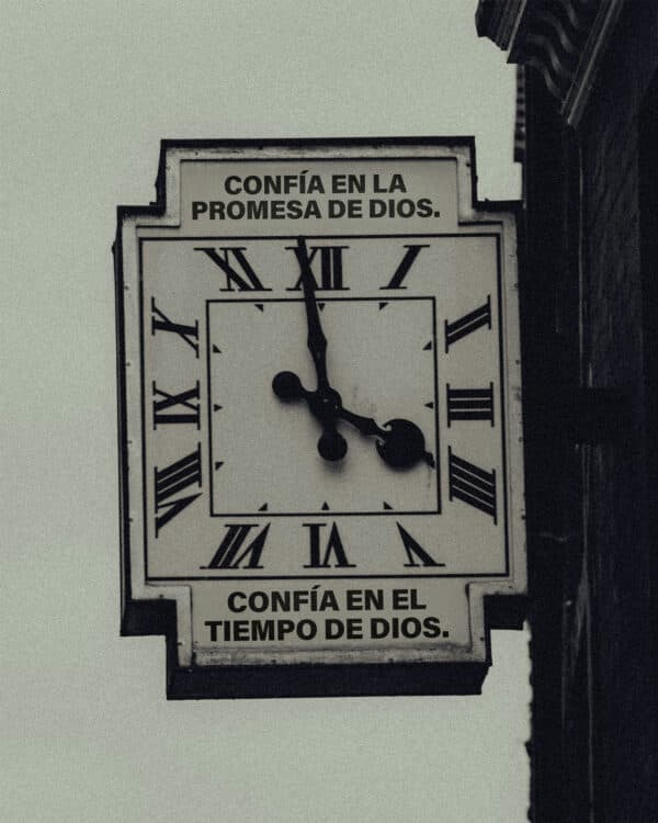 Confía en la promesa de Dios. Confía en el tiempo de Dios.