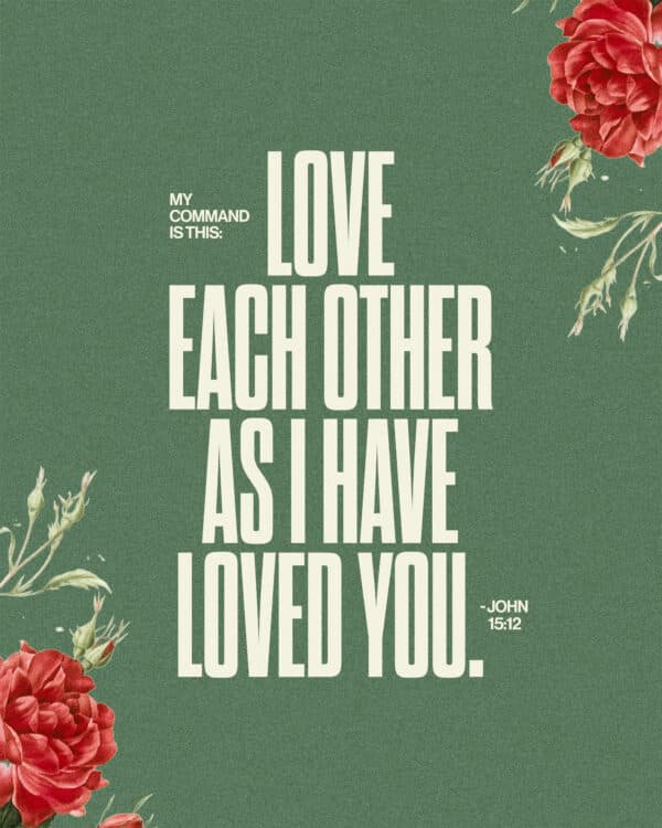 My command is this: Love each other as I have loved you. - John 15:12