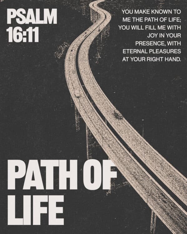 You make known to me the path of life; you will fill me with joy in your presence, with eternal pleasures at your right hand. - Psalm 16:11