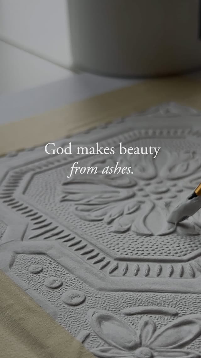 God makes beauty from ashes.
