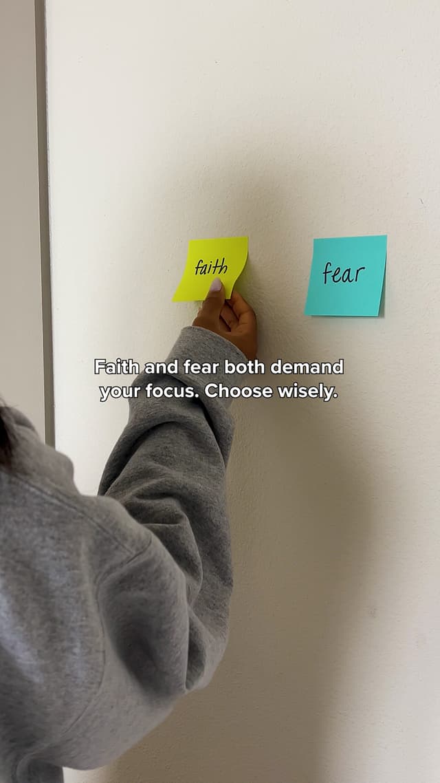 Faith and fear both demand your focus. Choose wisely.