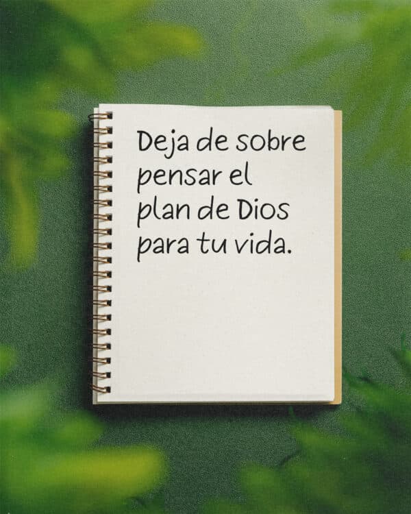 Deja de sobre pensar el plan de Dios para tu vida.