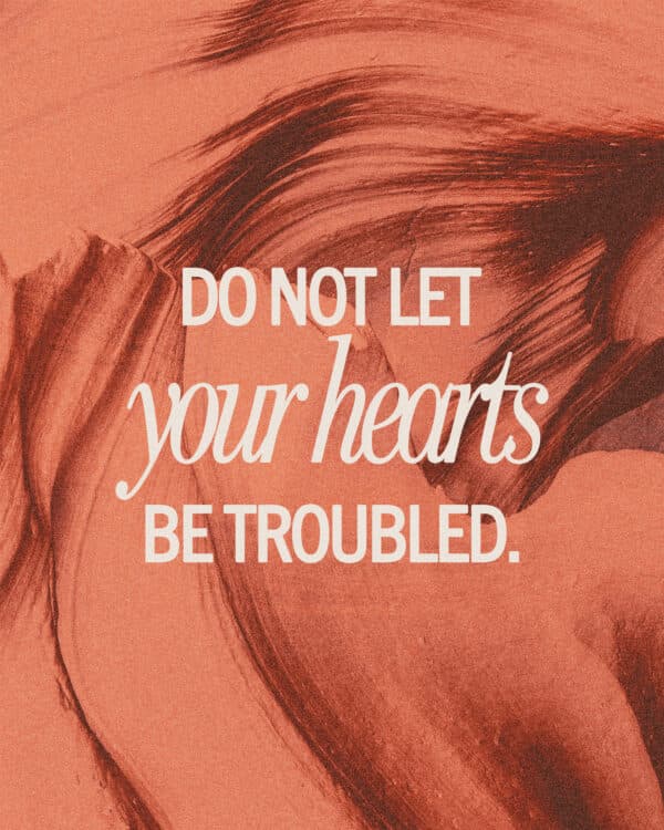 Do not let your hearts be troubled. You believe in God; believe also in me. - John 14:1