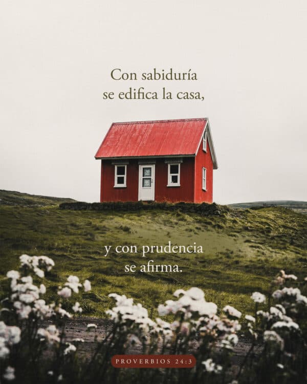 Con sabiduría se edifica la casa, y con prudencia se afirma. - Proverbios 24:3