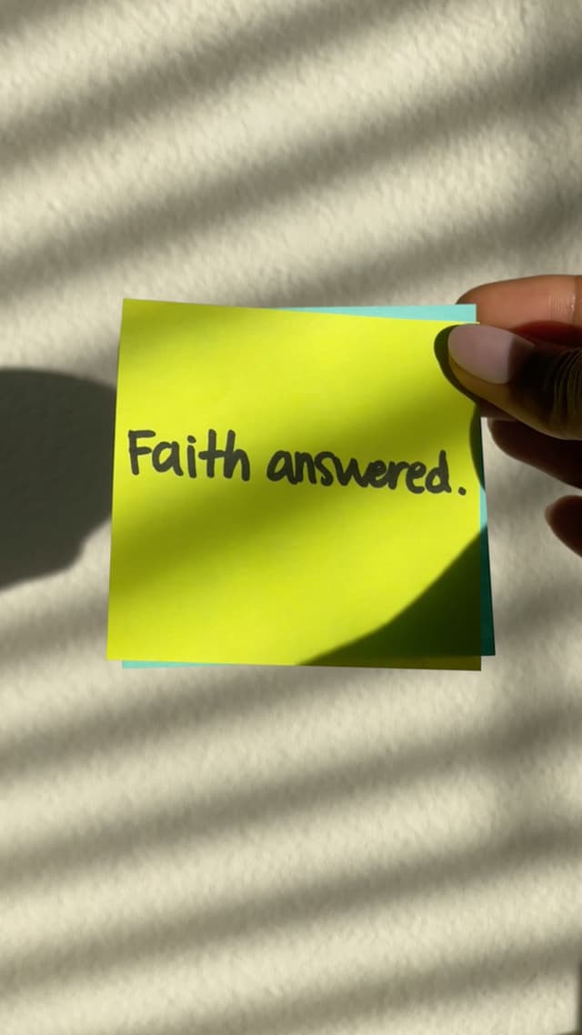 Fear knocked. Faith answered.