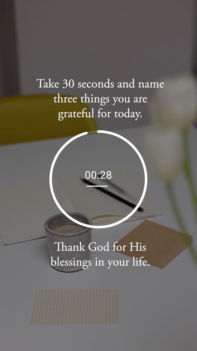 Name three things you are grateful for today.