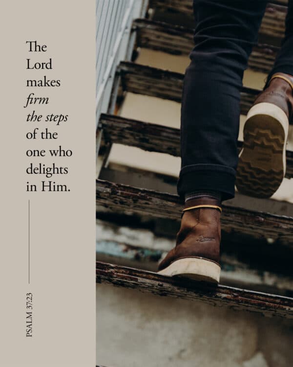 The Lord makes firm the steps of the one who delights in him. - Psalm 37:23