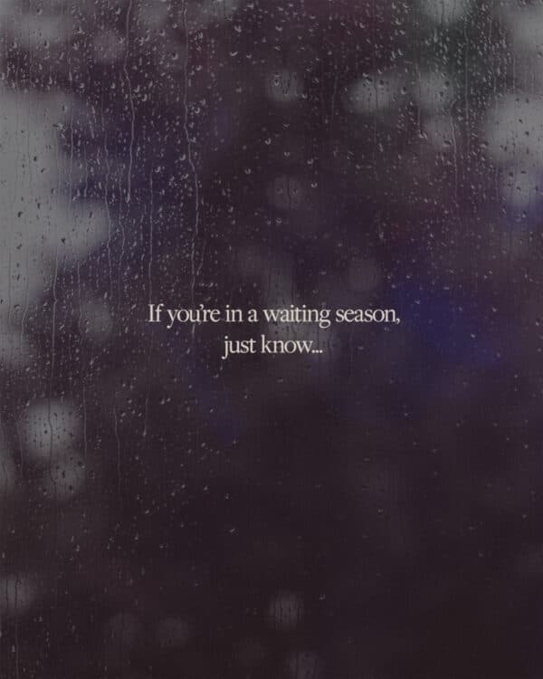 If you’re in a waiting season, just know...