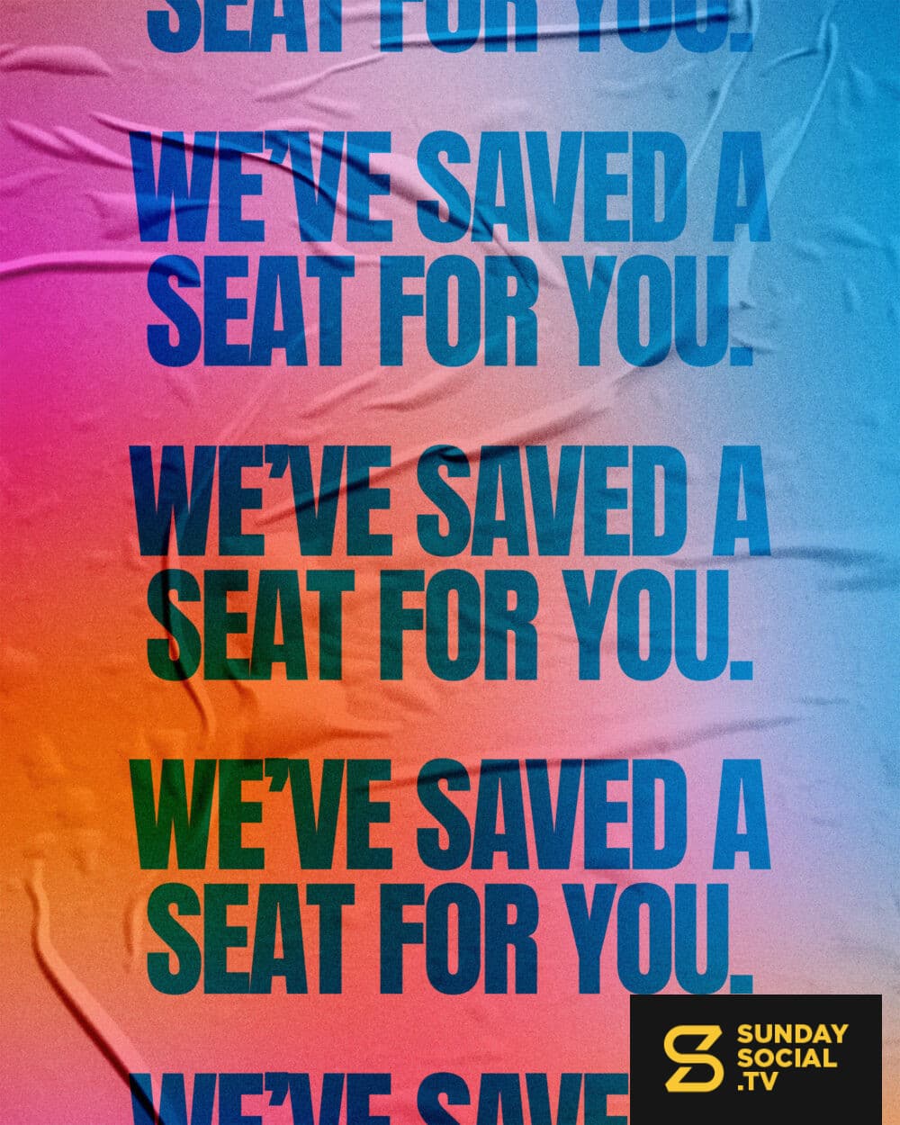 We've saved a seat for you.