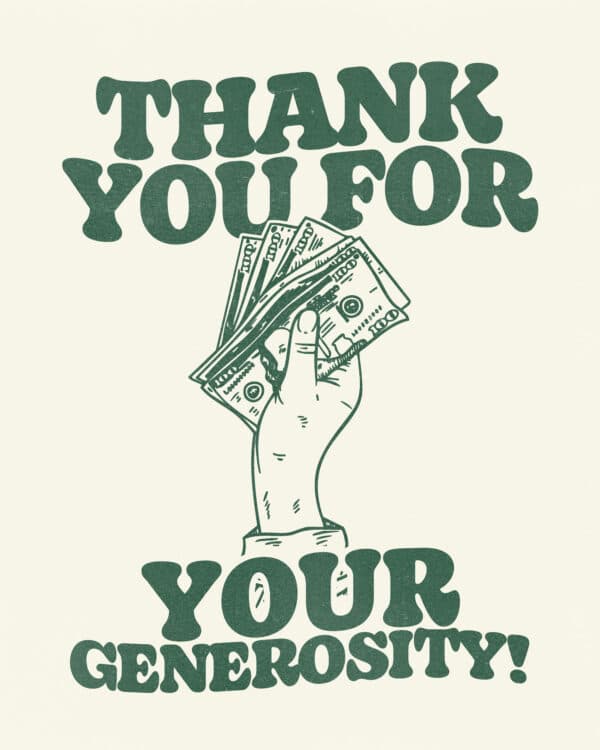 Thank you for your generosity!