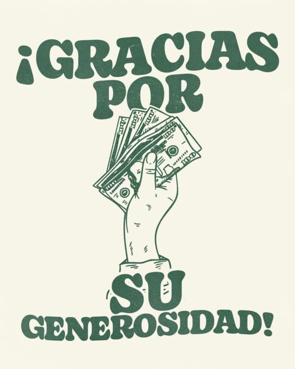 ¡Gracias por Su generosidad!