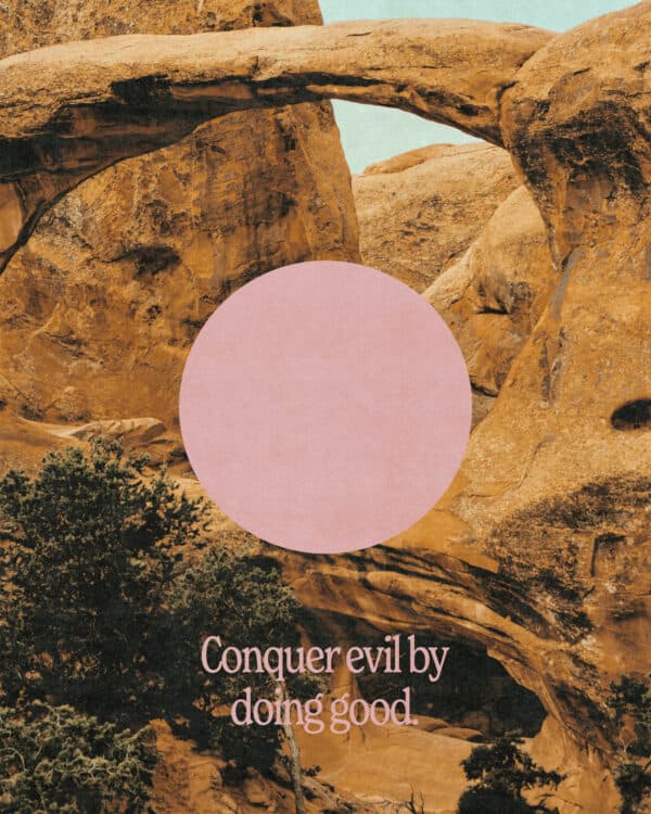 Conquer evil by doing good.